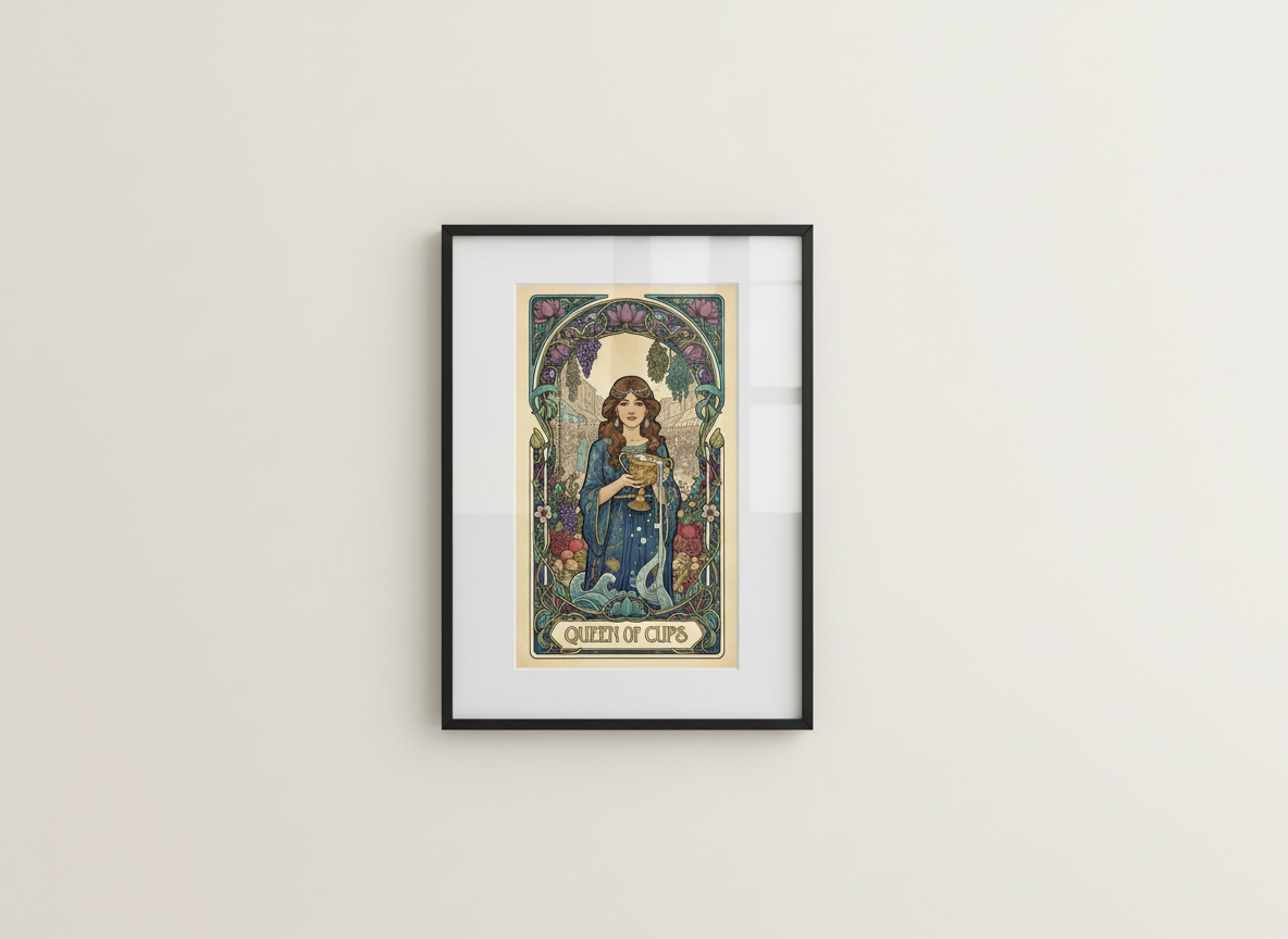 Philly Tarot Card Prints Framed - Queen of Cups