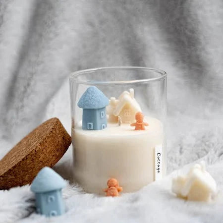 Cottage in the Snow Candle