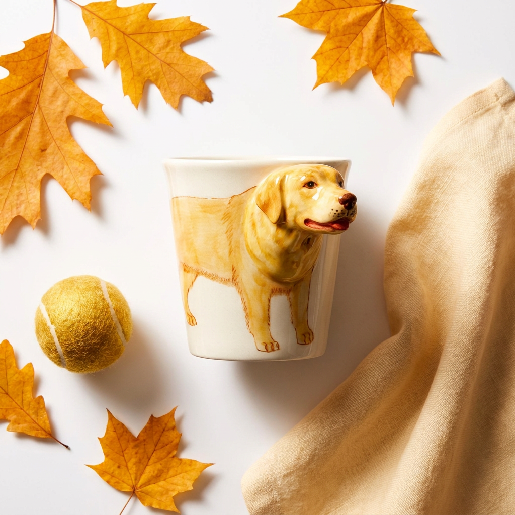 Yellow Labrador Retriever Hand-Painted Ceramic Mug