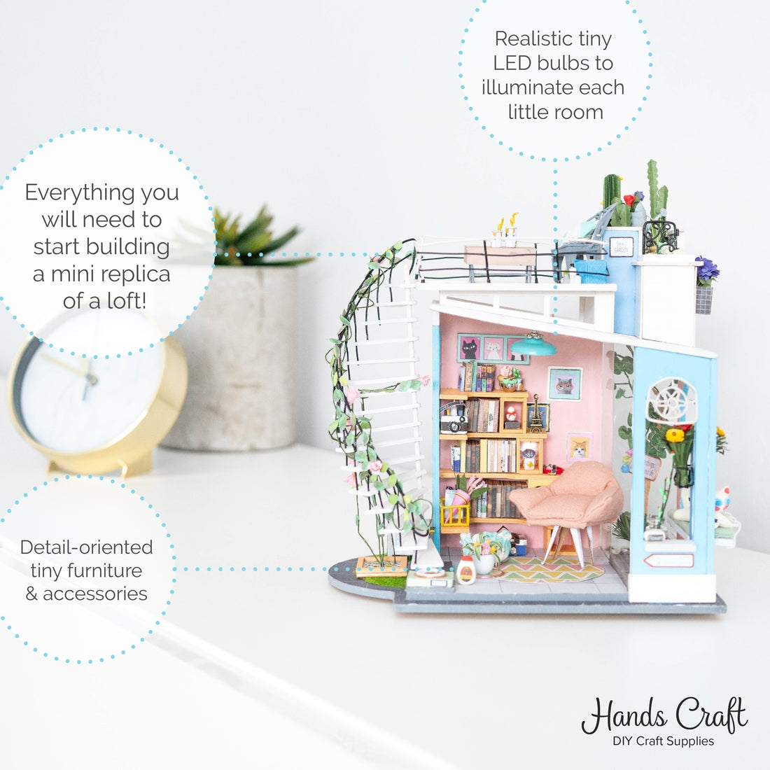 Dora's Loft DIY Miniature Dollhouse Kit