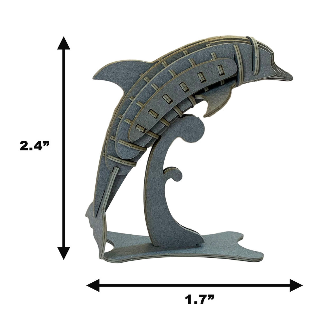 JIGZLE Dolphin 3D Paper Puzzle Laser Cut Miniature Animals
