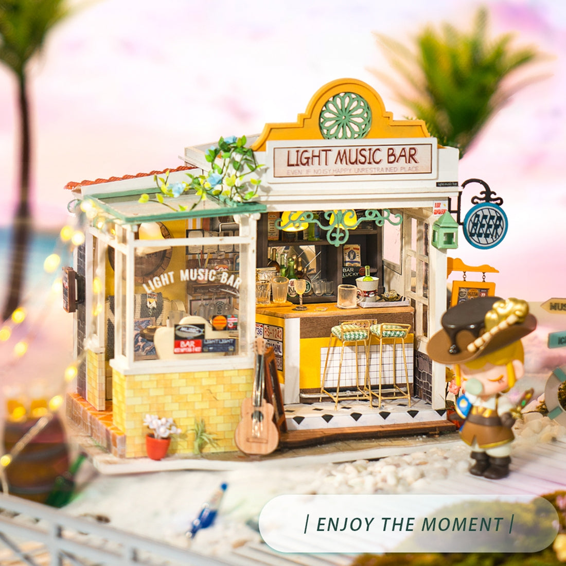 DG147, DIY Miniature Dollhouse Kit: Light Music Bar