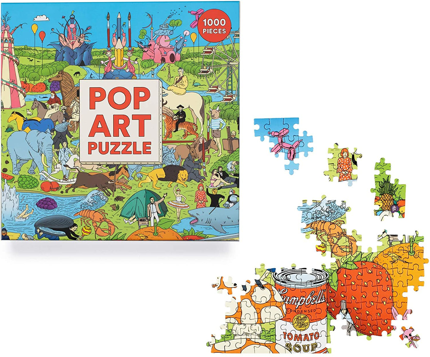 Pop Art Puzzle - Make The Jigsaw and Spot The Artists - 1000 Piece Jigsaw Puzzle