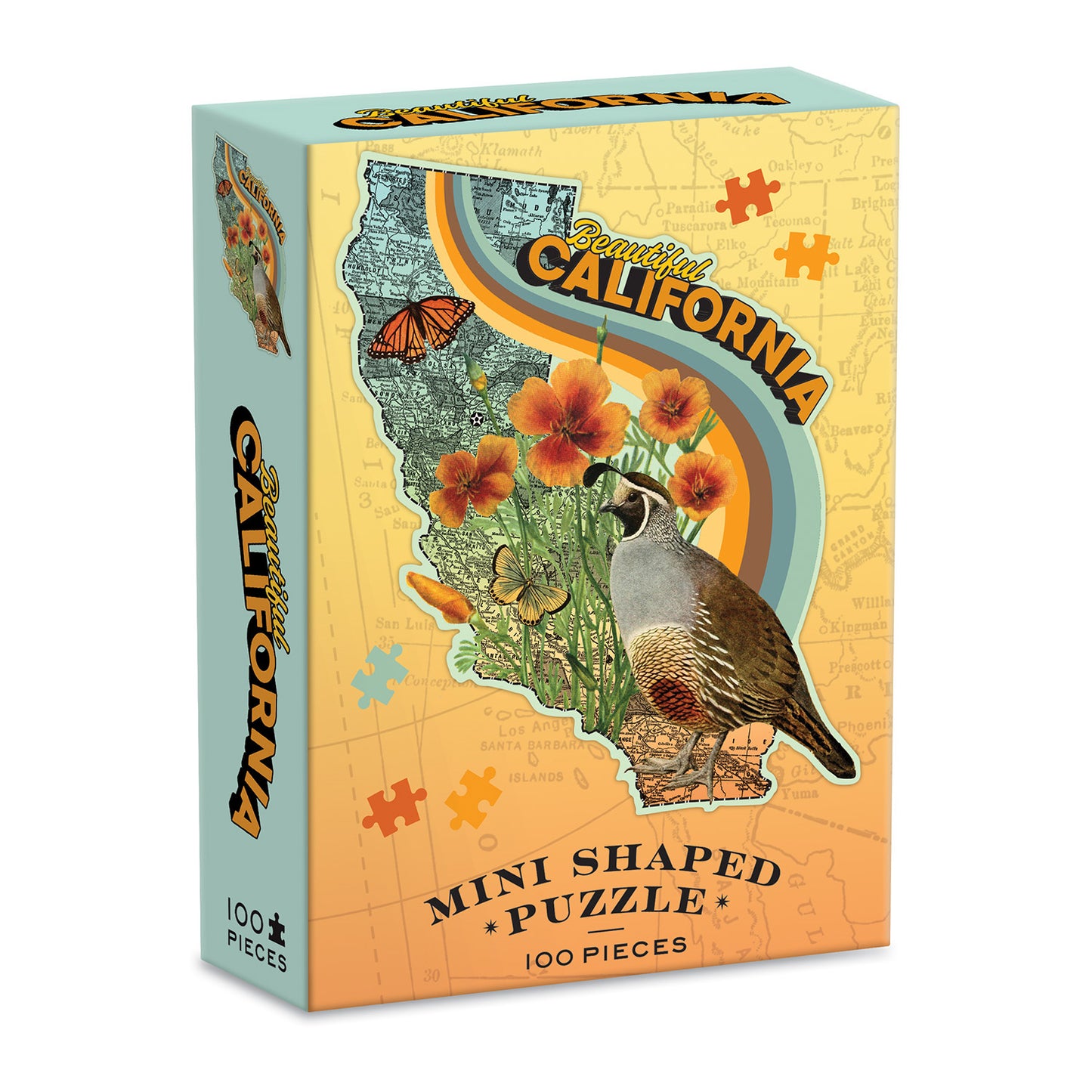 The Wendy Gold California Mini Shaped Puzzle 100 Piece Puzzle