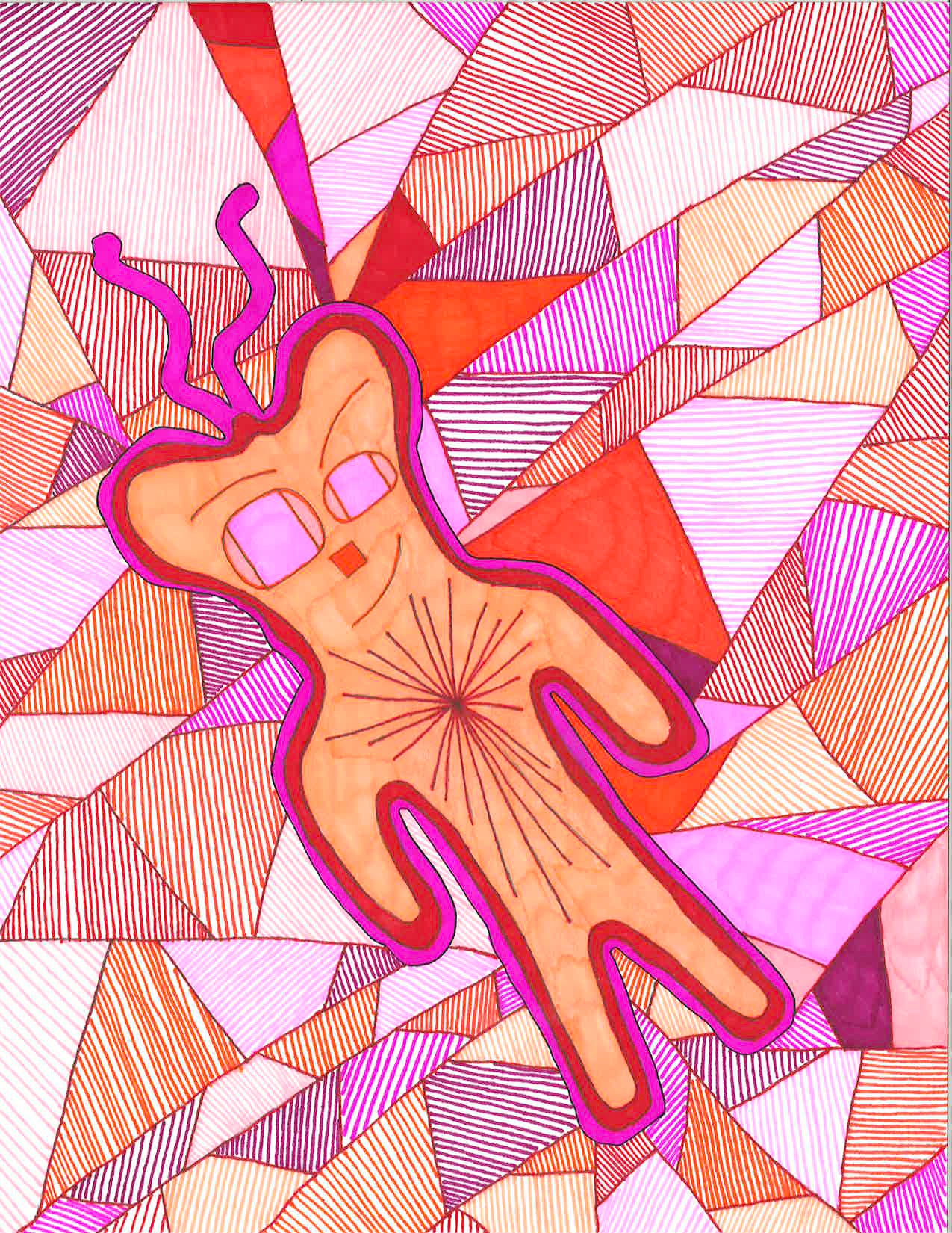 Coral Googol Bear by Michon Proctor