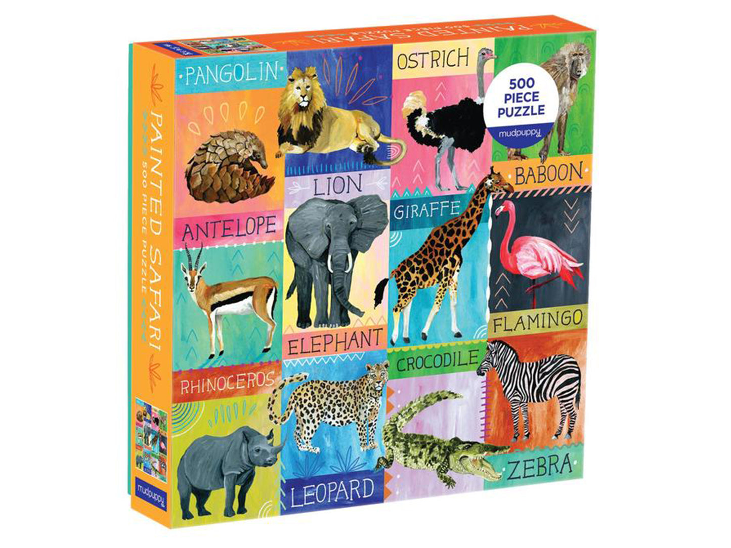 Painted Safari 500 Piece Family Puzzle