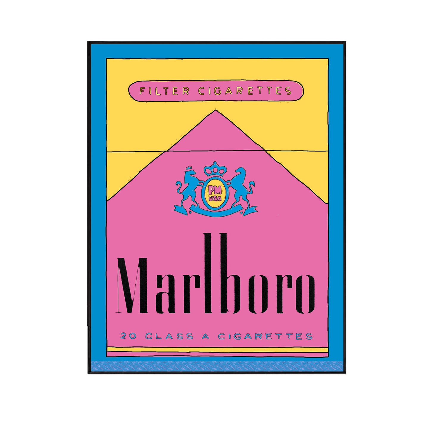 Quin Stone Simple Yellow Marlboro Print