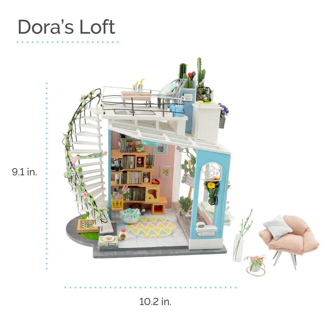 Dora's Loft DIY Miniature Dollhouse Kit