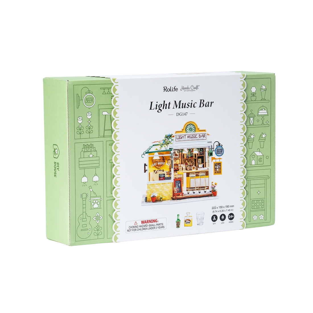 DG147, DIY Miniature Dollhouse Kit: Light Music Bar
