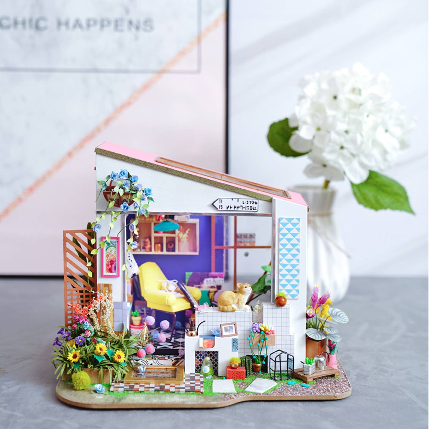 Lily's Porch DIY Miniature Dollhouse Kit