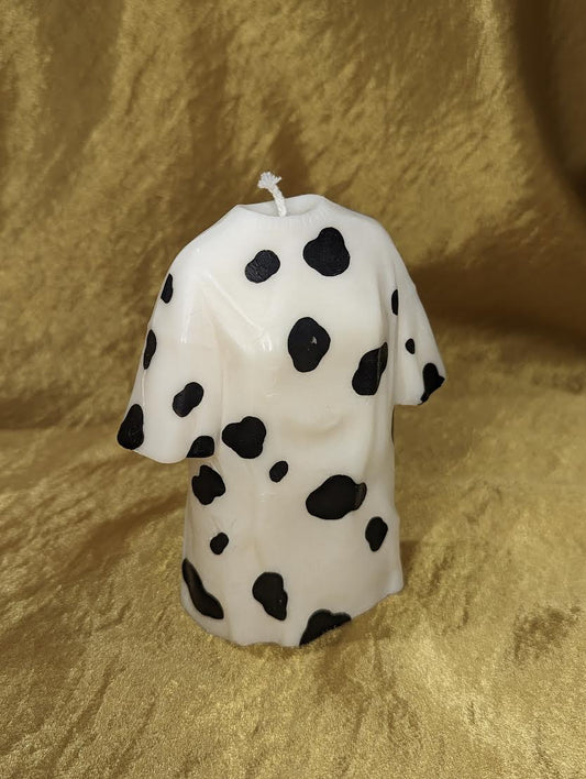 Cow print Tee Candle