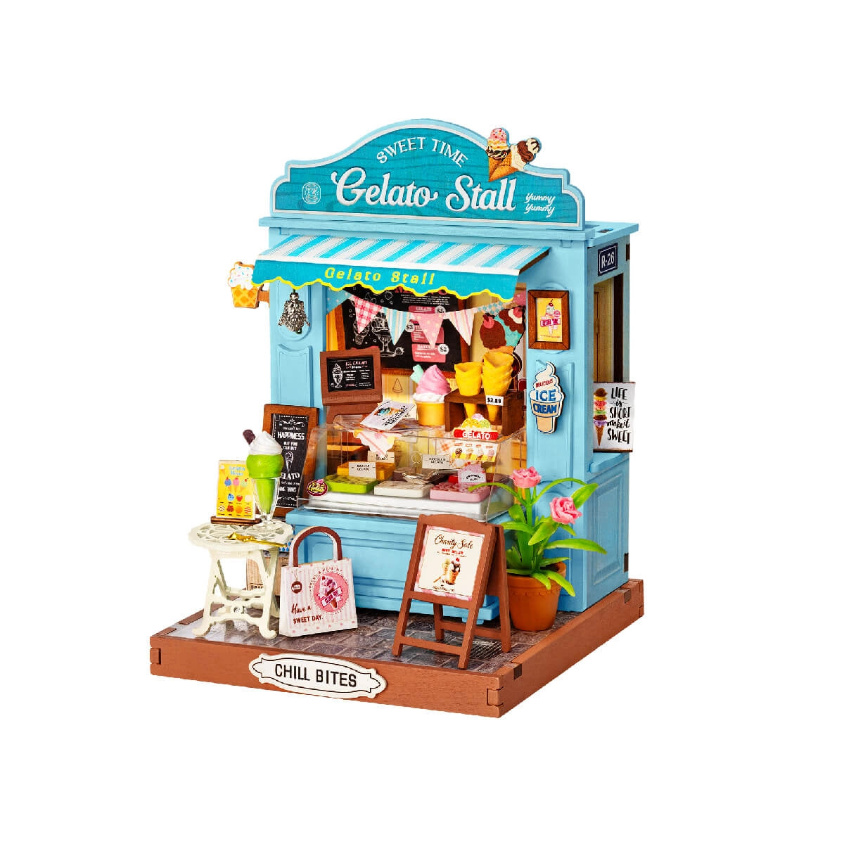 DIY Miniature House Kit – Chill Bites Gelato Stall