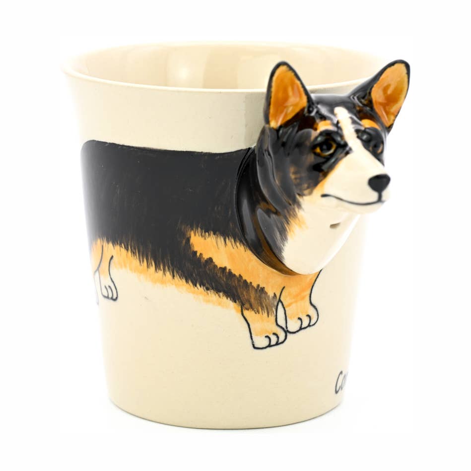 BLACK Corgi Black Mug 10 oz