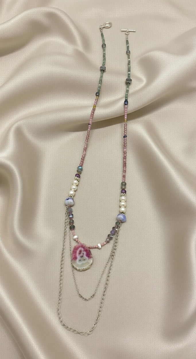 Tiantian Li- Hand made necklace (sterling silver and mix gem stone)