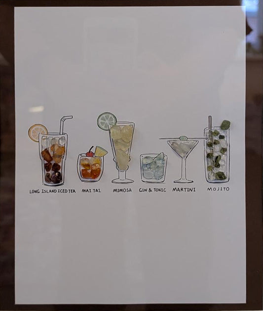 Crystal Cocktails in Orange and Green