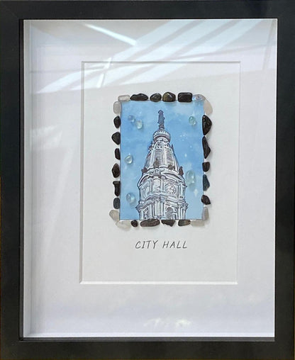 Philadelphia Themed Crystal Art 10"x8"