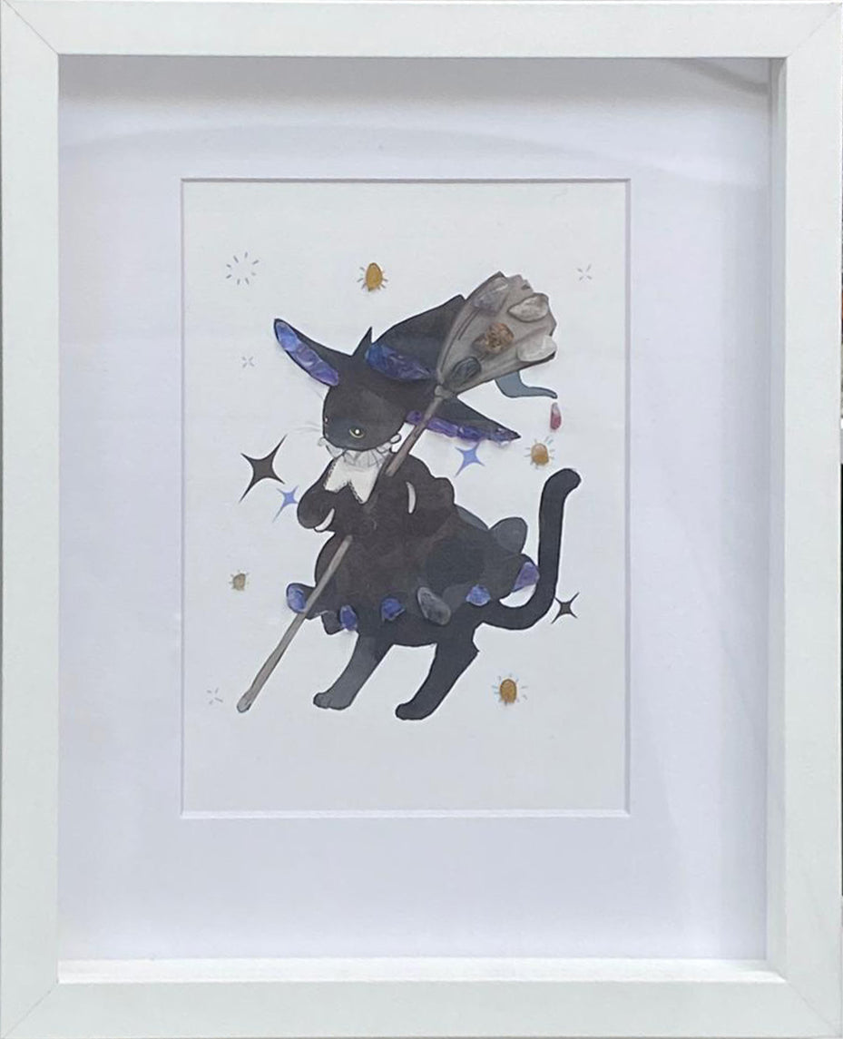 Black Cat Crystal Art