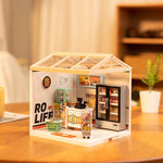 Super Creator Energy Supply Store Plastic DIY Miniature House Kit DW002
