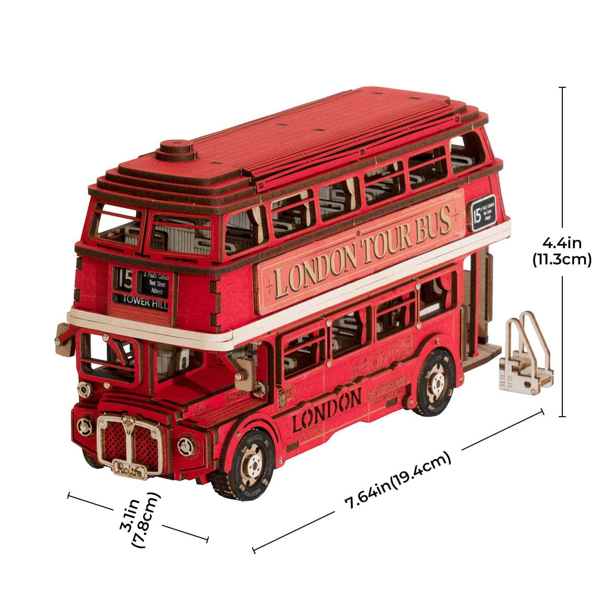 3D Wooden Puzzle - London Bus