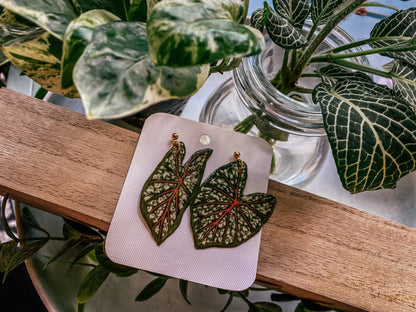 Caladium Leaf Mismatch Earrings