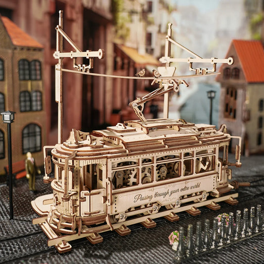 Classic City Tram 3D Wooden Puzzle LK801