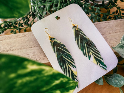 Alpinia Vittata Leaf Earrings
