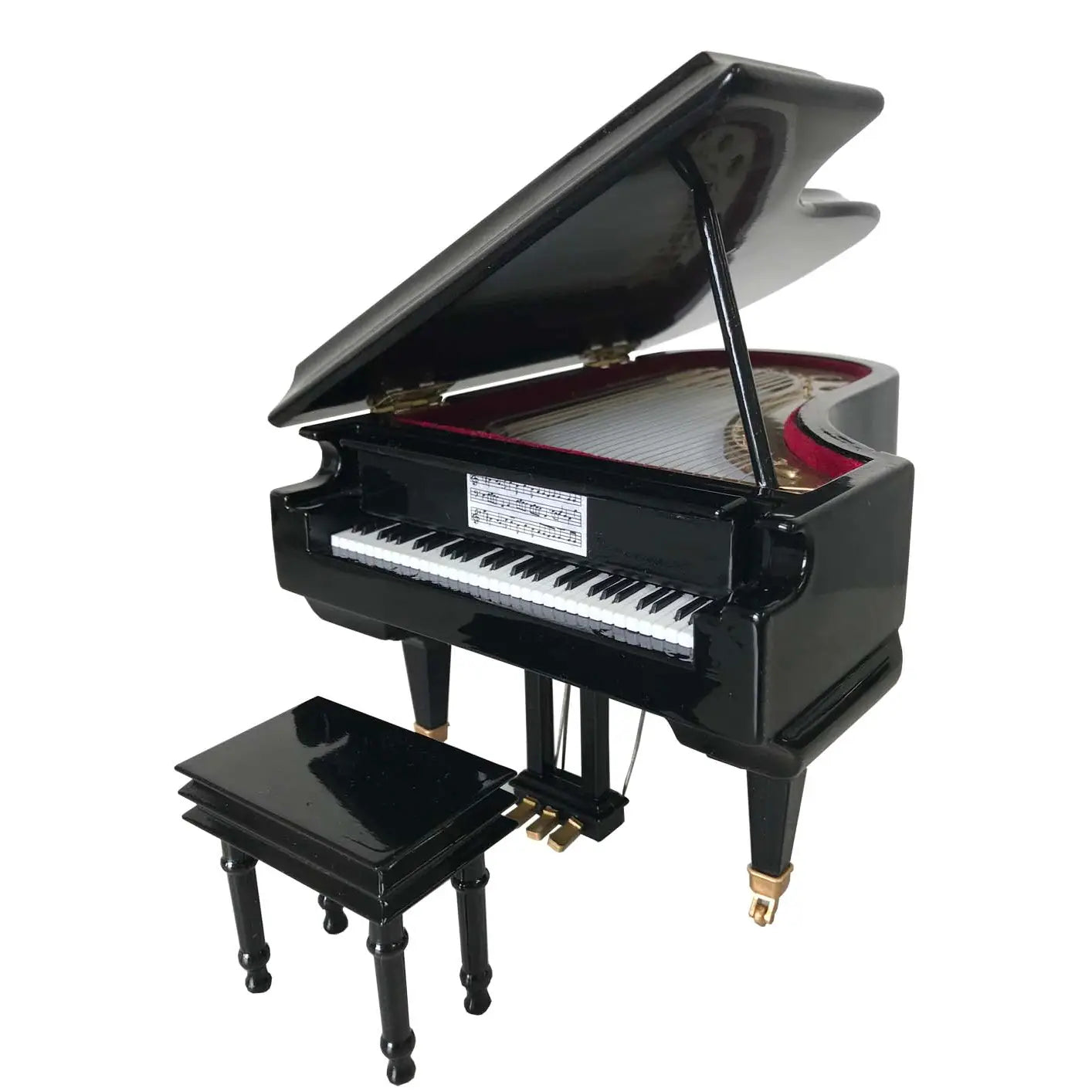 Black Grand Piano Miniature with Case
