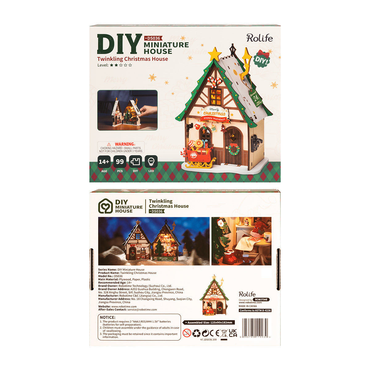 DIY Miniature House - Twinkling Christmas House