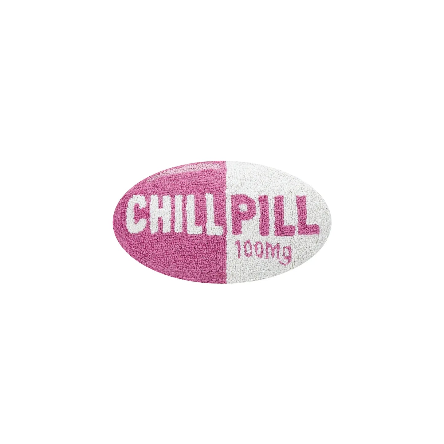 Chill Pill Hook Pillow Blue and Pink color