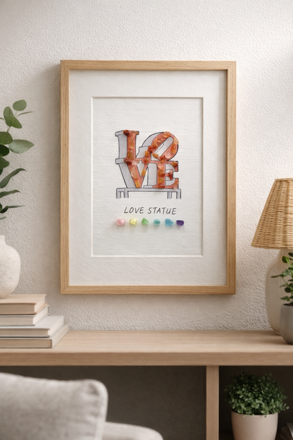 Philadelphia Themed Crystal Art 10"x8"