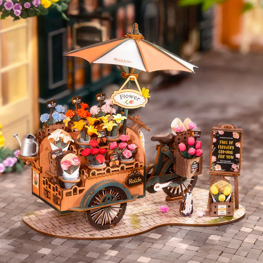 3D WOODEN PUZZLE- BLOOSOM CART TGS03