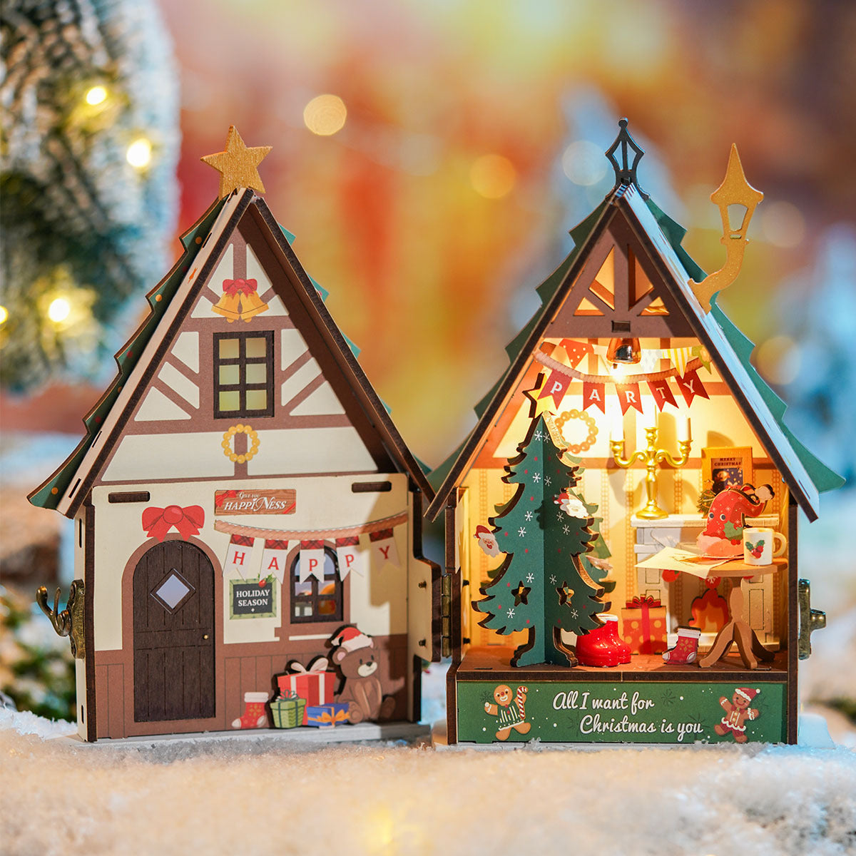 DIY Miniature House - Twinkling Christmas House