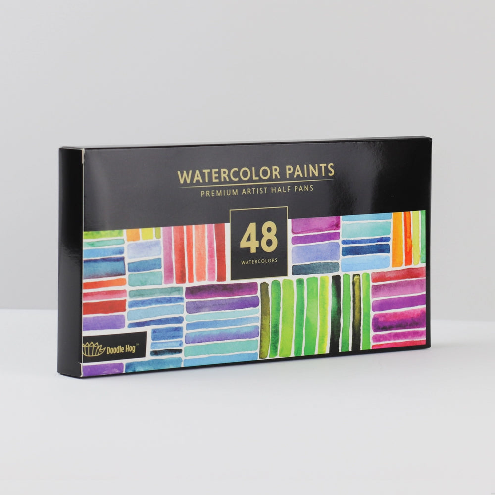 Watercolor Half Pans Set in Adjustable Metal Palette