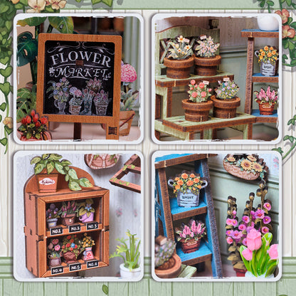 Champs-Élysées Florist - DIY Book Nook Kit (Miniature Flower Shop)