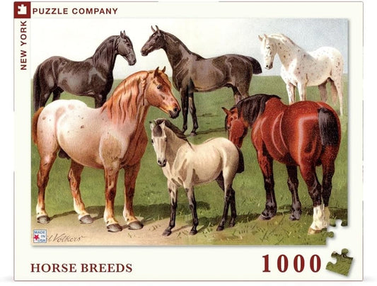Vintage Images Horse Breeds - 1000 Piece Jigsaw Puzzle