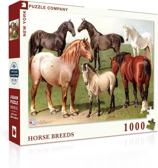 Vintage Images Horse Breeds - 1000 Piece Jigsaw Puzzle