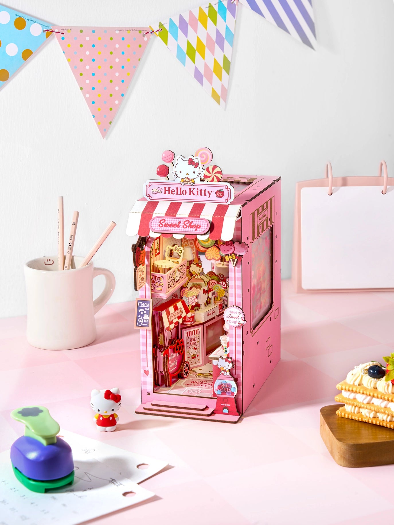 Hello Kitty® Sweet Shop - DIY Book Nook Kit (Miniature Candy Shop)