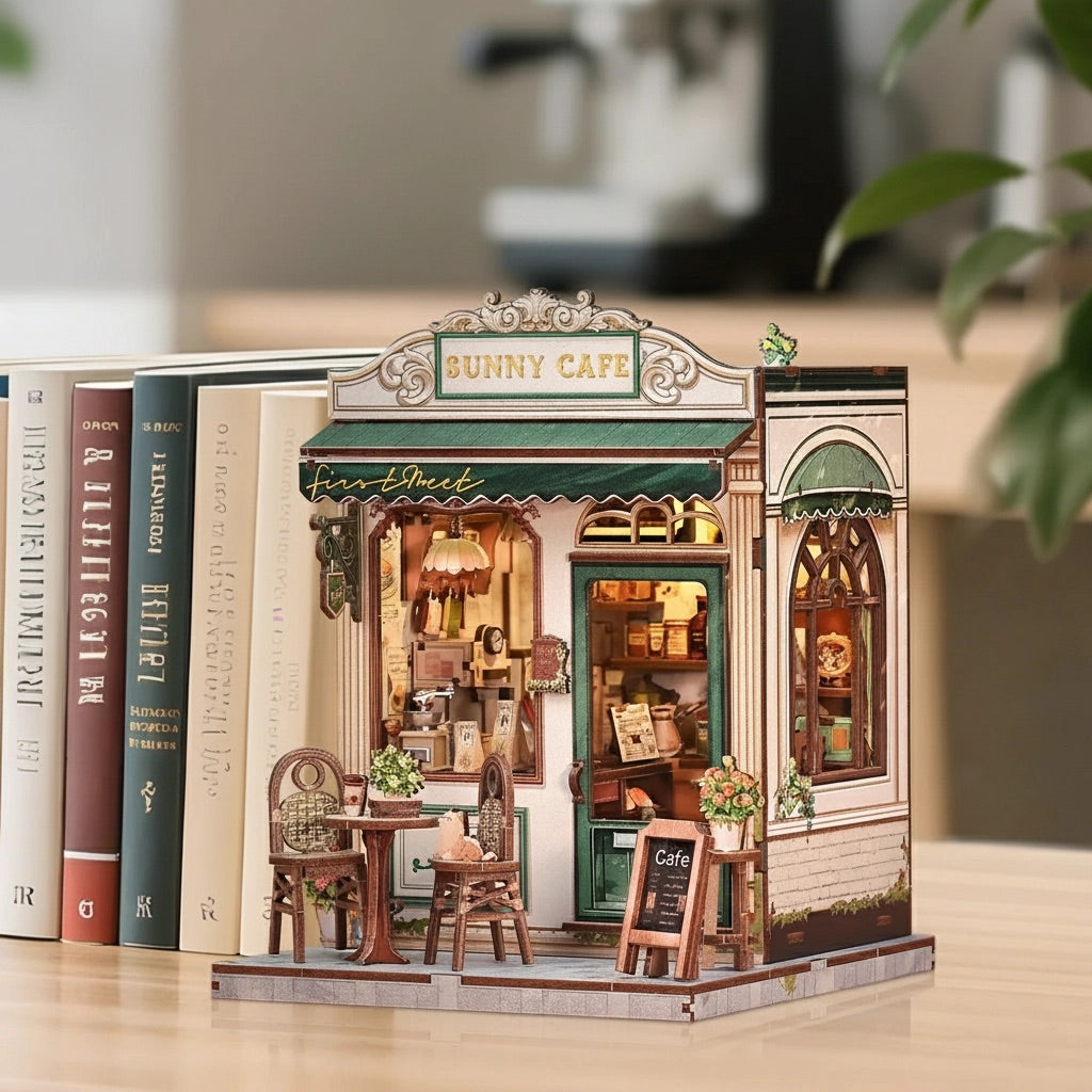 Sunny Café - DIY Book Nook Kit (Miniature Street Café)