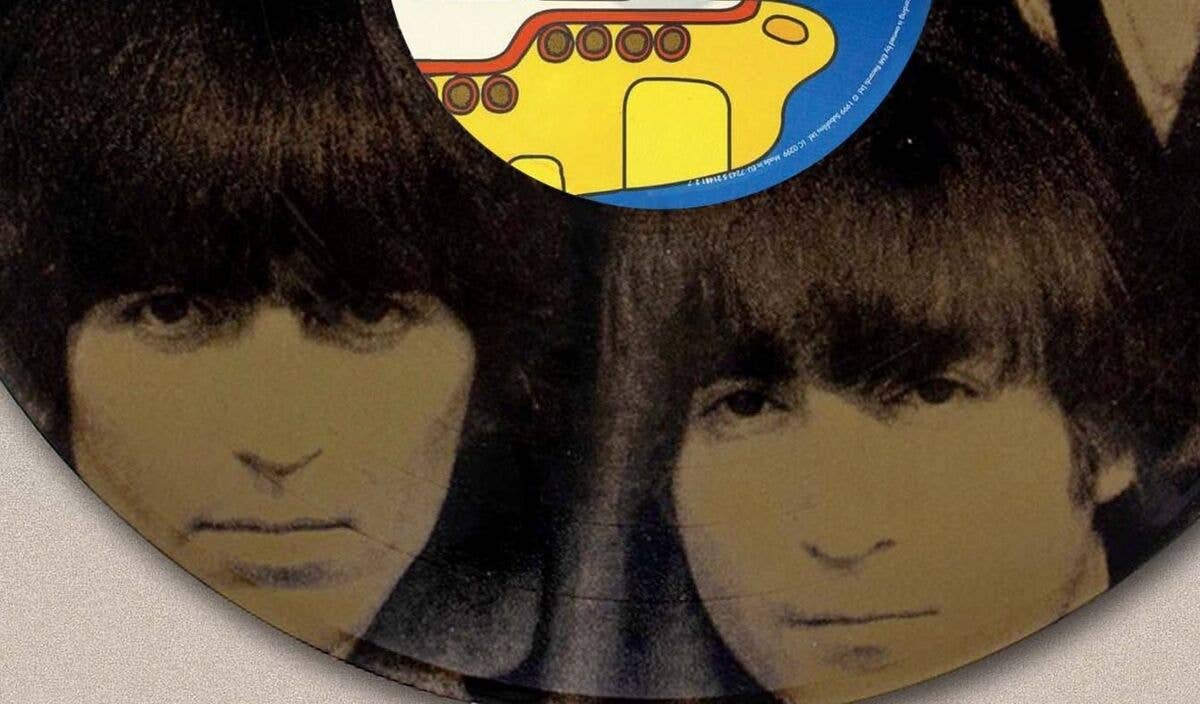 The Beatles Yellow Sunmarine 12" Black Vinyl Lp Laser Etched