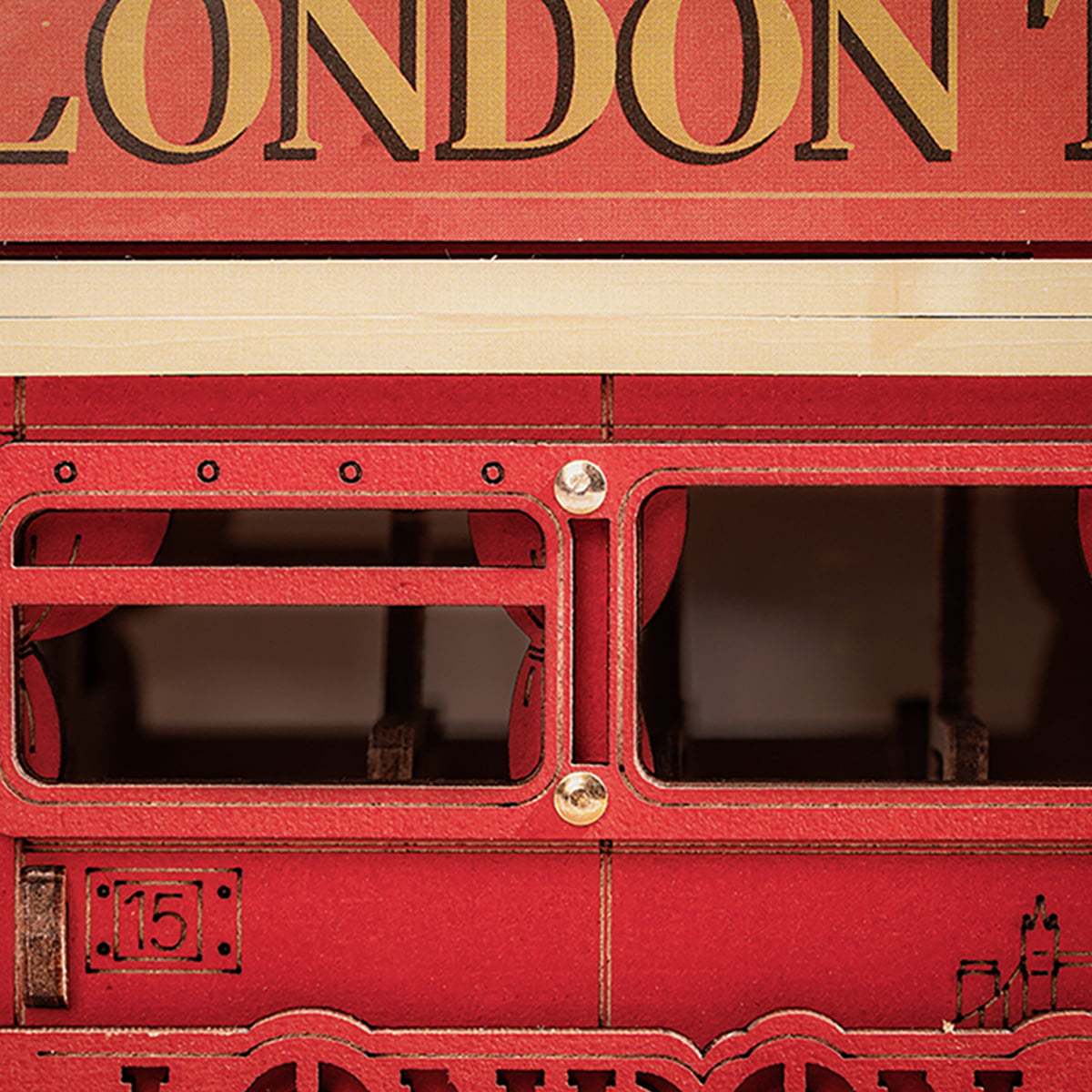 3D Wooden Puzzle - London Bus