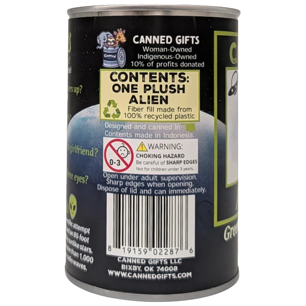 Stardust the Canned Alien Stuffed Animal Plush w/Funny Jokes