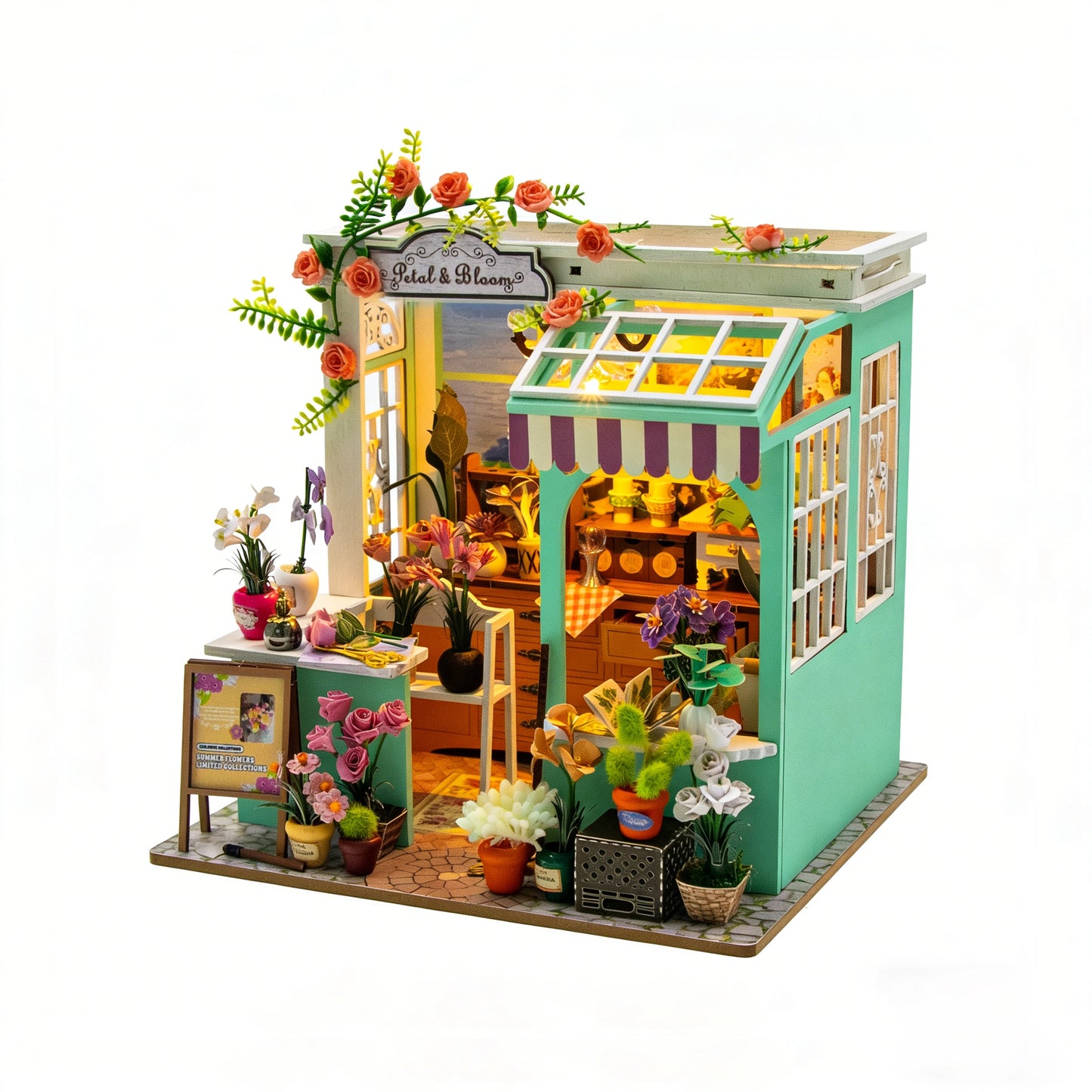 DIY Miniature House Kit: Petal & Bloom