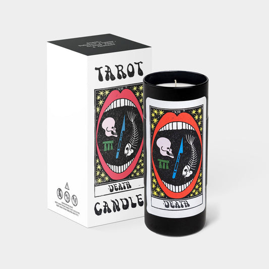 Tarot Death Candle - 6" Tall & 60 Hr Burn, Tobacco & Orange