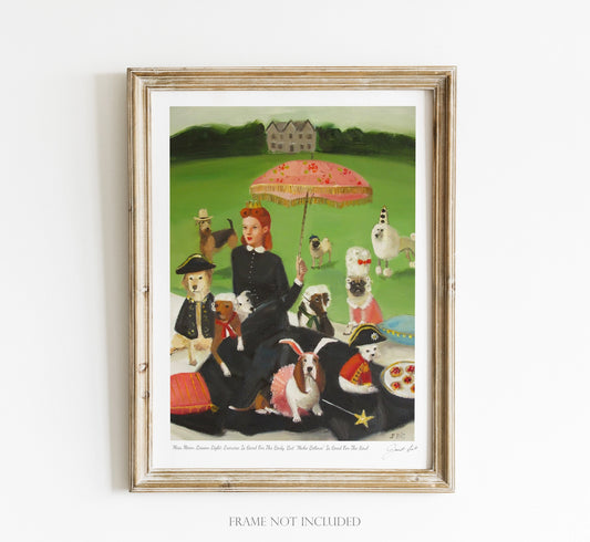 Miss Moon Lesson Eight, Open Edition Print by Janet Hill