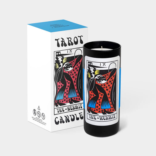 Tarot Hermit Candle - 6" Tall & 60 Hr Burn, Lav. & Vanilla