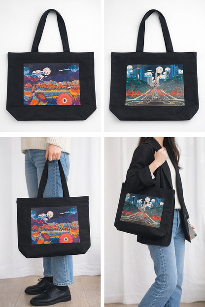 Mega Asellia- Phily Cityscape Tote Bags