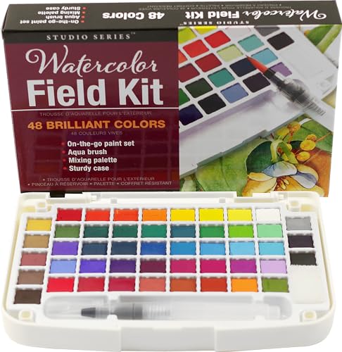 Studio series: Watercolor field kit- 48 Colors