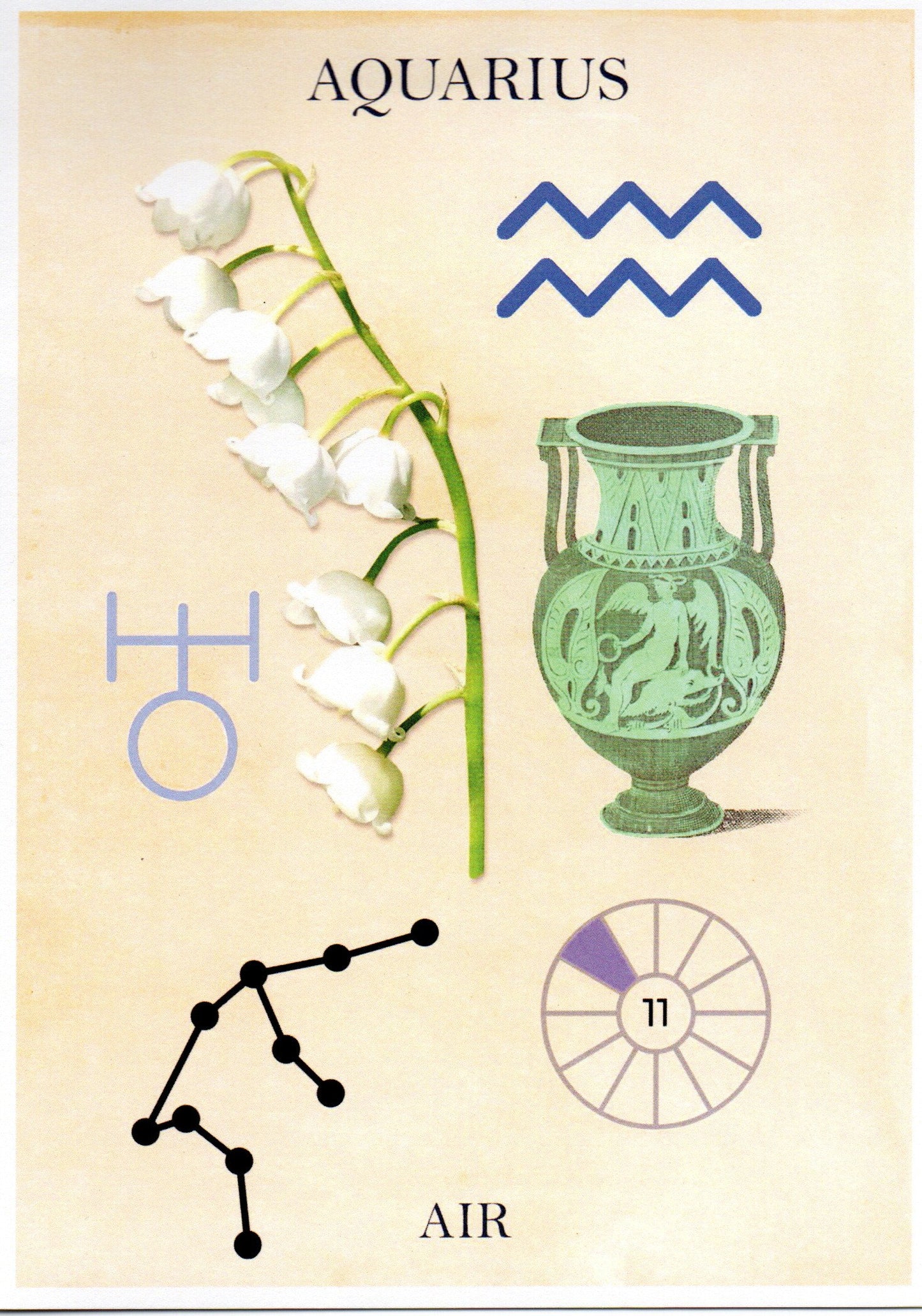 Zodiac Greeting Card by MF Cardamone