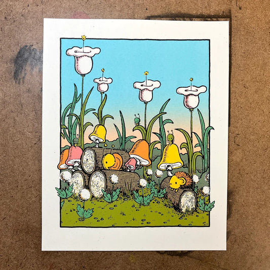At The Meadow's Edge, Screen Print by everyday balloons