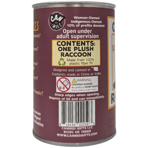 Rascal  the Canned Raccoon